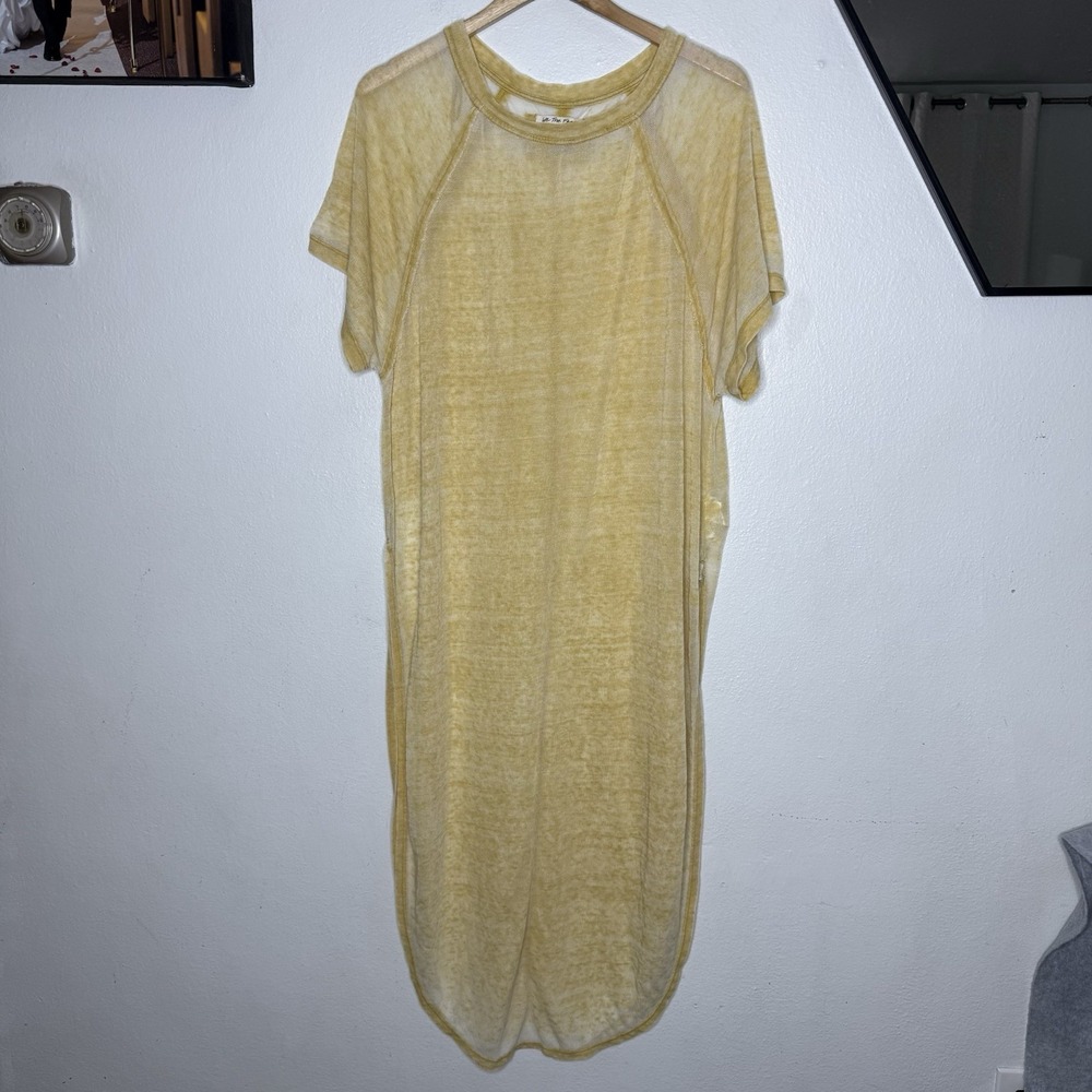 We The Free People Spring Breeze Tunic Yellow Longline Beach Boho Women's Small